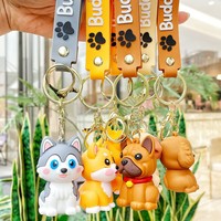 PVC Welpen-Schlüsselanhänger - Niedlicher Cartoon-Hundeanhänger Langlebiger Kleiner Geschenk-Charm