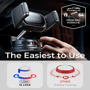 Soporte <span class=keywords><strong>de</strong></span> Teléfono LISEN con Ventosa Reforzada para Coche, Soporte Móvil para Salpicadero, Compatible con iPhone 17 16 Pro Max Samsung S26, Ideal para Gimnasio - Product Image 3