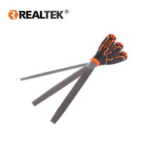Realtek Multifuncional Profissional Polimento Aço Endurecido Metal Mão Hardware Ferramentas T12 3pcs File Set