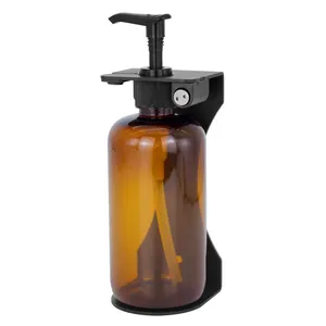 Factory Price Matte Black Metal Wall Mounted Hand Liquid 304 Stainless Steel Soap Dispenser