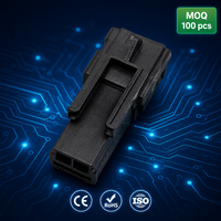 Conector de Enchufe para Arnés de Cableado Automotriz Doméstico de Latón 12V 10A de 2 Orificios con Carcasa Moldeada 1563190-1