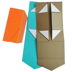 Kotak kertas lipat desain Uv Spot kustom kotak kemasan warna papan karton lipat kotak kerajinan hadiah terima