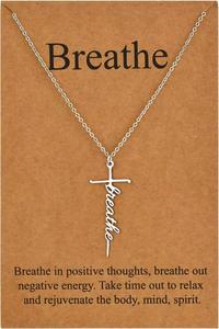 Qingyuan Acero inoxidable impermeable Jesús Cruz regalo nombre plata colgante collar para hombres mujeres - Product Image 6