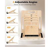 Planche d'équilibre et de stretching 2-en-1 en bois, inclinable à 4 positions, pour mollets et genoux – Meilleure vente