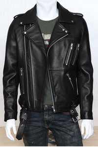 Nueva <span class=keywords><strong>chaqueta</strong></span> de cuero de motocicleta lavada para <span class=keywords><strong>hombre</strong></span> de primavera y otoño con <span class=keywords><strong>chaqueta</strong></span> de cuero de imitación con cremallera de solapa negra. - Product Image 6