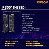 Phison PS5018-E18DI E18DI PCIe Gen 4x4 3D TLC industrial SSD Gen4 Solid State Drive untuk industri