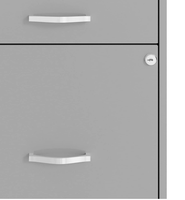 Armoire de classement mobile en acier moderne à 3 tiroirs, personnalisable, avec roulettes, réglable et verrouillable, pour usage en salle de sport