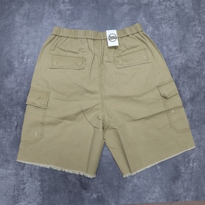 Custom <b>Men's</b> <b>Shorts</b> Mid Waist Drawstring Blank Color Canvas Casual Breathable 100% Cotton Distressed <b>Shorts</b> With Pockets - Product Image 3