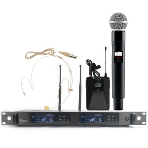 Profesional True Diversity Dual Channel <span class=keywords><strong>QLXD24</strong></span> QLXD4 Micrófono vocal BETA87 Micrófono inalámbrico - Product Image 4