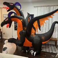 Animatronic film d'animation western dragon bleu dragon pour thème dino partie d'amusement plus grand Dragon gonflable rebond