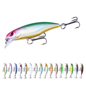 <span class=keywords><strong>Leurre</strong></span> 53mm 4.3g Minnow Crankbait artificiel coulant Wobbler pour la pêche au bar, à la truite en lac et en ruisseau en eau douce - Product Image 2