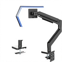 Dudukan Monitor Tunggal untuk Meja, Full Motion Articulating, untuk Layar 13-32 Inch, VESA 100x100, Beban Maksimal 10kg