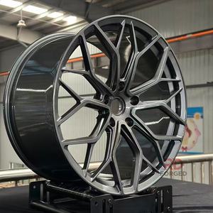 Rines Forjados Negros Brillantes de 1 Pieza para Autos, de 18, 19, 20, 21, 22 y 24 Pulgadas, 5x120, 5x112, 20", 21" para BMW, Chevrolet, <span class=keywords><strong>Corvette</strong></span> C8 - Product Image 2