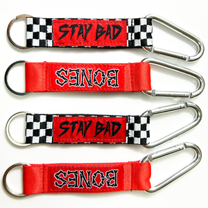 YUEWEN personnalisé Jacquard ruban <span class=keywords><strong>Lulu</strong></span> Mobile lanières porte-clés conception Logo tissu Nylon lanière porte-clés - Product Image 4