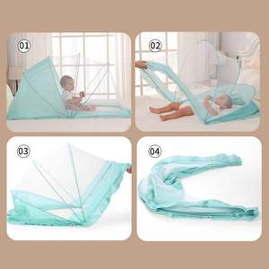 Mosquitera plegable portátil para bebés, juego de cama de poliéster duradero con estilo encantador, nuevo diseño, cubierta <span class=keywords><strong>antimosquitos</strong></span> para recién nacidos - Product Image 3