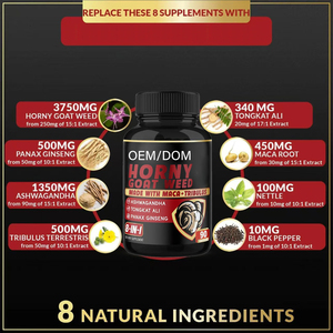 Complément Énergisant Bio <span class=keywords><strong>à</strong></span> Base de Plantes pour la Vitalité et le Bien-être : Maca et Capsules de Horny Goat Weed - Product Image 2