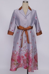 Robe de soirée maxi en jacquard bleu de haute qualité, nouvelle mode automne 2025, pour femmes - Product Image 3