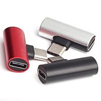 USB Typ C Zu C & 3,5mm 2 in 1 Jack Kopfhörer Audio Ladegerät Splitter Adapter Unterstützung Stimme Rufen
