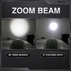 Projecteur LED 6000lm 8 à 20 °   Zoom Beam 350 °   Pan 90 °   Manette de commande inclinable à distance pour véhicules de sauvetage, d'exploitation minière et de yacht 12/24V - Product Image 6