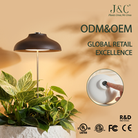 Lampe de culture LED d'intérieur Bloom Touch marron foncé 5W, spectre complet, hauteur réglable 212-710mm, USB, minuterie automatique