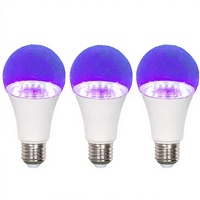 Ampoule LED UV 12W AC 110V-220V E27 A19 Lampe à lumière noire résidentielle en plastique