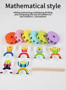 Jouets éducatifs mathématiques pour enfants, calculatrice magnétique, cube d'activités <span class=keywords><strong>en</strong></span> bois, cubes magiques - Product Image 5