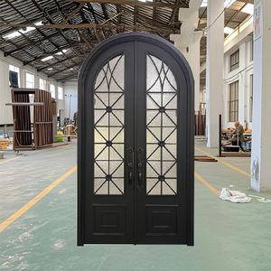 <span class=keywords><strong>Puerta</strong></span> <span class=keywords><strong>de</strong></span> Entrada Funcional, Exquisitamente Forjada y con Tallado Artístico, que Combina Protección Antirrobo con Decoración Estética - Product Image 4