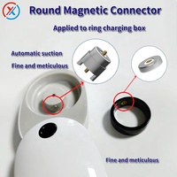 Conector magnético ultrafino adecuado para estuche de carga de anillo inteligente, conector magnético macho y hembra