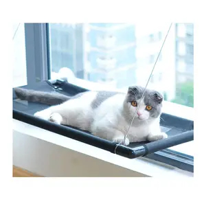 ขายส่ง รุ่นหน้าต่าง-เปลญวนติดหน้าต่างแบบพับเก็บได้,มีถ้วยดูด4อันสำหรับแมวขนาดใหญ่ที่ปลอดภัยที่สุด