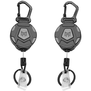 <span class=keywords><strong>Porte</strong></span>-clés rétractable tactique avec cordon Dyneema de 31,5 pouces, support magnétique, 9 oz, robuste, pour les missions de sécurité - Product Image 1