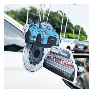 Encens de voiture personnalisé en forme de dessin animé, pendentif 3D en papier arôme de fruit, <span class=keywords><strong>d</strong></span>ésodorisant de voiture - Product Image 1