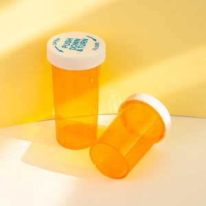 Flacons de médicaments en plastique avec bouchon réversible personnalisés avec logo imprimé, flacons de médicaments Dram Rx - Product Image 2