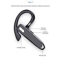 Écouteur sans fil universel à réduction de bruit intelligente, pour affaires, à oreille unique, grande autonomie, pour le sport, vente en gros