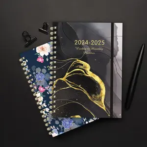 2025 Spiraalvormige Agenda Hardcover 365 Planner Afdrukken A5 Maandelijkse Wekelijkse Planner En Tijdschriften Notebooks