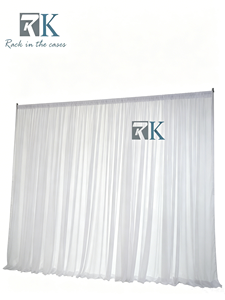 RK White Drape <b>Curtain</b> and Pipe Kit for Wedding and Event Decoration - Product Image 1
