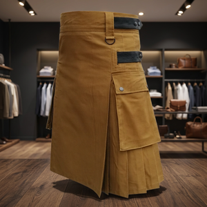 Traditional Scottish Men's Bassoon Cargo <b>Utility</b> with Four Leather Straps - Product Image 3