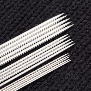 Calcetines tejidos con aguja corta de acero de 20cm, zapatos de muñeca <span class=keywords><strong>para</strong></span> bebé, aguja de palo, aguja de acero inoxidable hueca de doble punta, venta al por mayor - Product Image 1