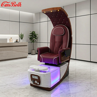 Fauteuil de massage des pieds Canboth CB-P815 style lune avec fonction lavage des pieds, massage des ongles, bain à remous, lampe LED, siège réglable, en fibre de verre