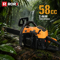 Tronçonneuse à essence 2 temps OEM 58cc 2400W pour la coupe et la taille des arbres, tronçonneuse à essence 20/22 pouces