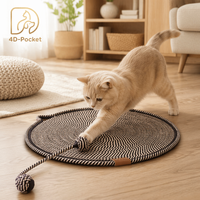 Tapis à gratter pour chat en sisal écologique antidérapant, jouet pour chat en sisal naturel, protection durable pour meubles, jouet pour chat en forme d'oreille