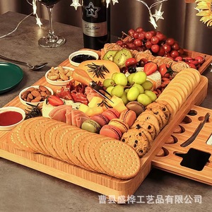 Planche à découper carrée en bois pour fruits, fromage, pain, desserts, plateau de service, usage domestique - Product Image 2
