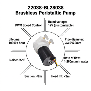 Bomba Dosificadora Peristáltica de Grado Alimenticio BPT <span class=keywords><strong>TPV</strong></span>, 12V BLDC, 7300 RPM, 10000h de Vida Útil, para Cafeteras y Extractores de Leche - Product Image 2
