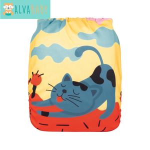 Pañal ecológico ALVABABY, pañal de tela lavable para bebé, pañal de tela reutilizable para bebé - Product Image 1