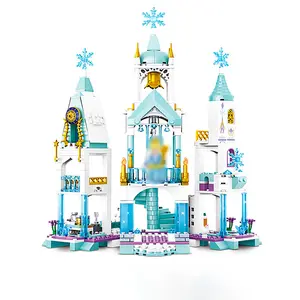 새로운 도시 소녀 친구 퍼즐 소녀 시리즈 공주 꿈 성 빌라 빌딩 블록 생성자 교육 장난감