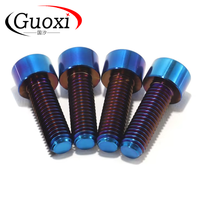 Vis à tête hexagonale, vis bleues brûlées, M5 M6 M8 M10, vis pour moto, voiture électrique, vis à tête bouton, écrous à bride, rondelles