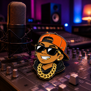 Diseño de caricatura personalizado de rapero de hip hop, esmalte de aleación de zinc, níquel negro, regalo musical, marca JHT, OEM ODM para fans - Product Image 6