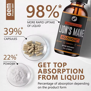 Ausreson OEM Lion's Mane Extracto de hongo Pire Sistema inmunológico Suplemento Extracto de hongo Gotas líquidas - Product Image 3