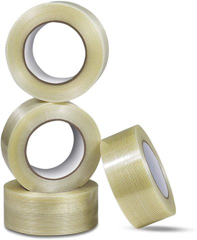 Strapping Packing Tape Heavy Duty Reinforced Fiberglass Tape Transparent Waterproof 100 Lbs Per Inch Tensile Strength Tape