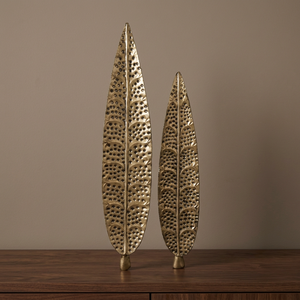Decoración de Pared con Hojas de Latón, 2 Piezas, Arte Bohemio Hecho a Mano, Diseño Floral Botánico - Product Image 3