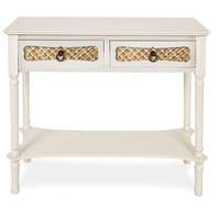 Console moderne en bois avec miroir - Couleur et taille personnalisables pour salon